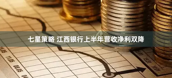 七星策略 江西银行上半年营收净利双降