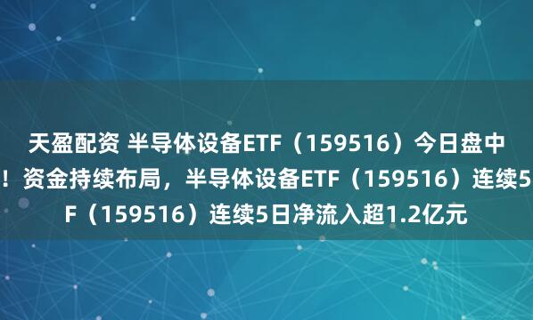 天盈配资 半导体设备ETF（159516）今日盘中净流入近4000万份！资金持续布局，半导体设备ETF（159516）连续5日净流入超1.2亿元